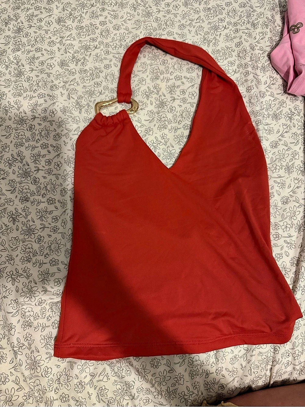 Cache coral Halter Tank Top